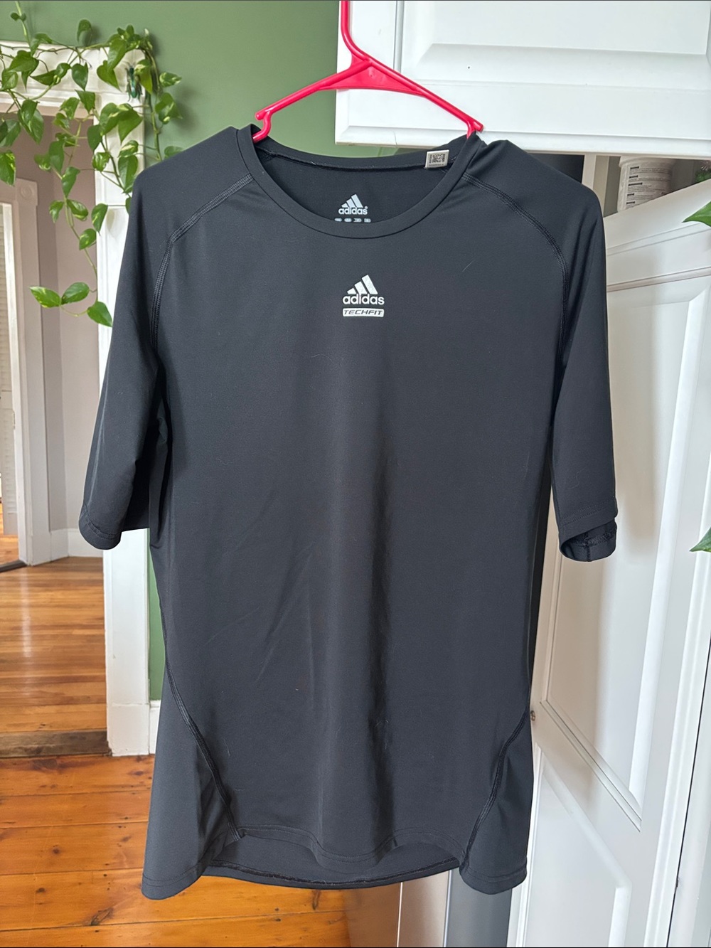 adidas Black Short-Sleeve Tech Performance Tee